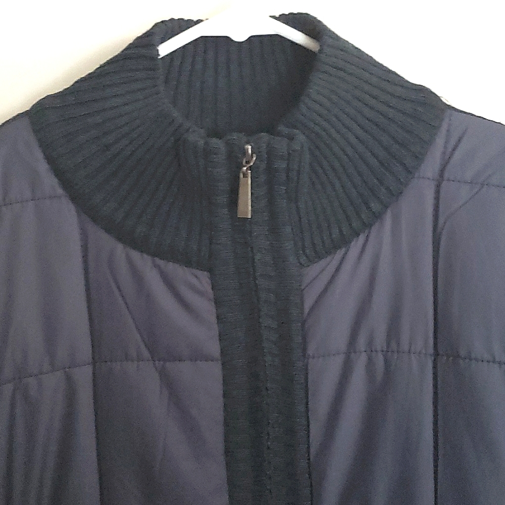 Six Lincoln Men’s Black/Navy Jacket - Picture 3 of 8
